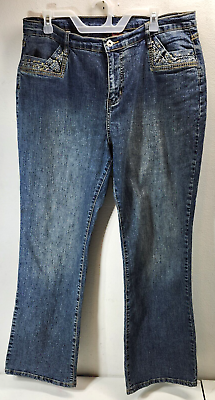 #ad East LA Womens Blue Denim Jeans Size 16 Studded Pockets $6.29
