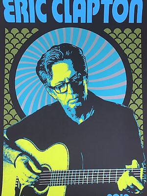 #ad Eric Clapton 2019 Scrojo poster European Tour $161.00