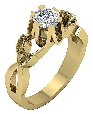 #ad Anniversary Solitaire Ring Natural Diamond I1 H 0.80 Carat 14K Solid Gold 8.40mm $1898.39