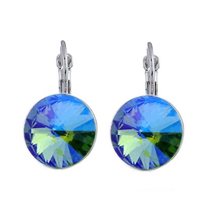 #ad Women Big Round Earring Lady Crystal Drop Earrings Multicolored Ear Dangle 1Pair $13.25