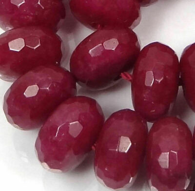 #ad Natural Huge 6x10mm Faceted Brazil Red Ruby Gemstone Rondelle Loose Beads 15#x27;#x27; $8.99