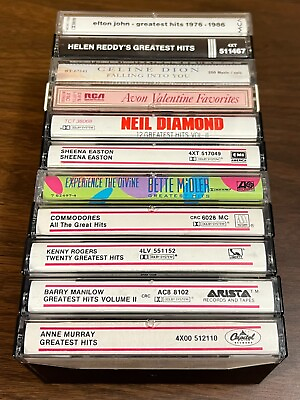 #ad 70s 80s Greatest Hits cassette lot 11 Manilow Diamond Midler Elton GUC $9.99