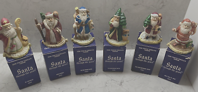 #ad Santa Through The Years Figurines Complete Set of 6 in Original Boxes $28.66