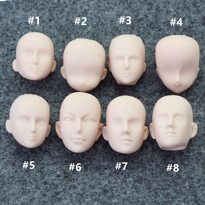 #ad Doll Head Doll Parts Accessories No Makeup Head Female Male Head Makeup DIY $14.39