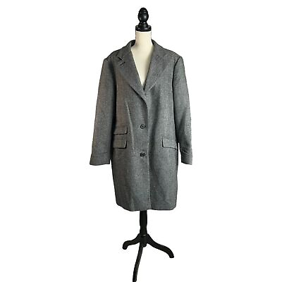 #ad Ralph Lauren Women Jacket Coat 24W 24 Herringbone Black Label 3 Button wool $76.00
