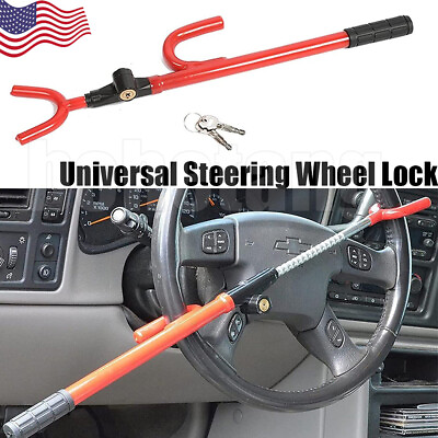 #ad Steering Wheel Lock The Club Twin Hooks Anti Theft Universal Car Van Truck SUV $12.49