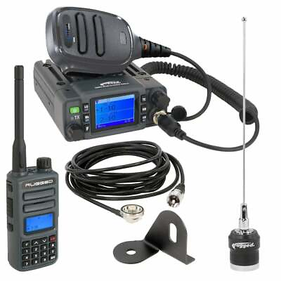 #ad Jeep Radio Kit GMR25 Waterproof GMRS Mobile Radio and GMR2 Handheld W Antenna $425.00