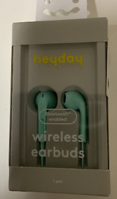 #ad 🔰 Heyday Spring Teal Blue Wireless Bluetooth Enabled Wireless Earbuds🆕 $11.99