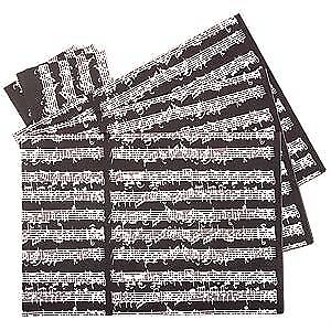 #ad Gift Wrap Bach Black pack of 3 sheets and 3 tags $6.95