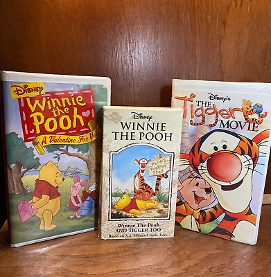 Winnie the Pooh VHS lot of 4 • Tigger Movie • … and Tigger too • Valentine for U $12.99