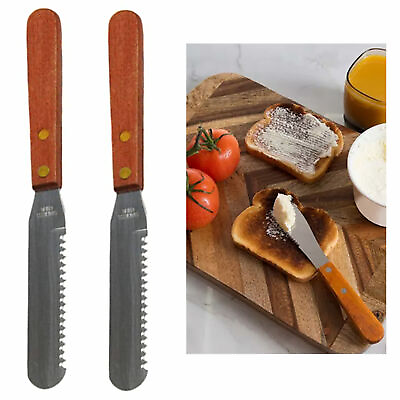 #ad 2 Butter Spread Jam Knife Cut Kitchen Spreader Mermaid Rainbow Cutlery Stainless $8.28