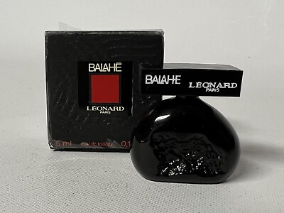 #ad Vintage Balahe Leonard Eau De Toilette EDT 5ml .17 fl oz Mini Perfume in Box $24.99