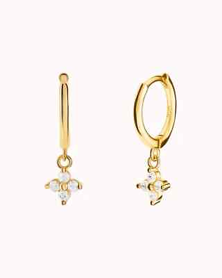 #ad 1Ct Round Lab Created Diamond Dangle New Trending Earrings 14kYellow Gold Plated $80.49
