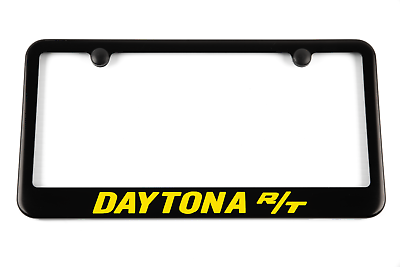 #ad Dodge Daytona Yellow Engraved License Plate Frame USA MADE QUALITY Licensed $34.95