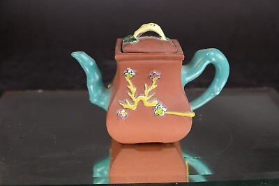 #ad Old Chinese square yixing teapot 20th century $455.00