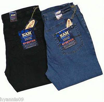 #ad Kam Jeans Big Sizes Men Stretch Stonewash Denim amp; Black W 40 upto W 70 GBP 39.99