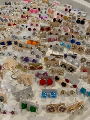 #ad Wholesale Jewelry Lot of 50 New Stud Earrings US Seller $8.50
