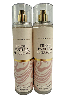 #ad Bath amp; Body Works LOT 2 Fresh Vanilla Blossoms Fine Fragrance Spray Mist 8 oz $22.79