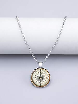 #ad Men Compass Pendant Creative Necklace for Men Jewelry for Men Gift for Men $5.32
