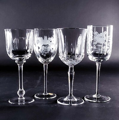 #ad Assorted Wine Glasses Water Goblets Tall Stemmed Wine Glasses Set of 4 $32.99