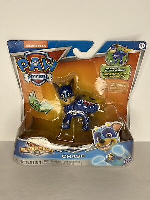 Paw Patrol Paw Mighty Pups Super Paws Chase Action Figure NEW Box Defects $6.99