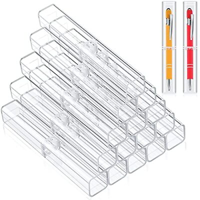 Clear Acrylic Pen Case Gift Empty Pencil Boxes Plastic Pen Storage Transparen... $24.33