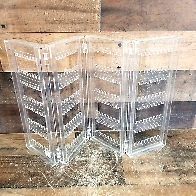 #ad 256 Holes Clear Acrylic Jewelry Display Rack Earring Necklace Organizer Holder $9.95
