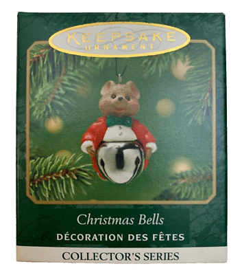 #ad Hallmark Keepsake No.7 Mouse In Red Tail#x27;s Christmas Bell 2001 Ornament $8.99