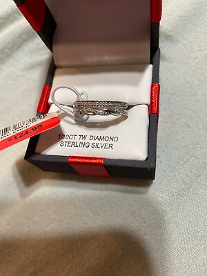 #ad mined real diamonds engagement silver ring $90.00