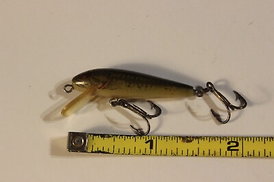 #ad Vintage REBEL Ultra Light or Fly Rod Minnow 1 1 2quot; Fishing Lure NATURALIZED BASS $14.95