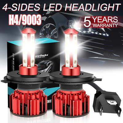#ad 9003 H4 LED Headlight Bulbs Kit 10000W 1000000LM Hi Lo Beam Super Bright White $11.99