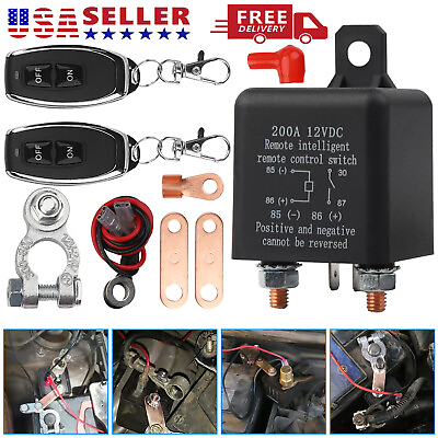 #ad Car Battery Switch Disconnect Power Kill Master Isolator Cut Off Remote Control $16.95
