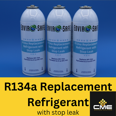 #ad Envirosafe Auto AC R134a Replacement Refrigerant w Stop Leak 3 cans $39.99