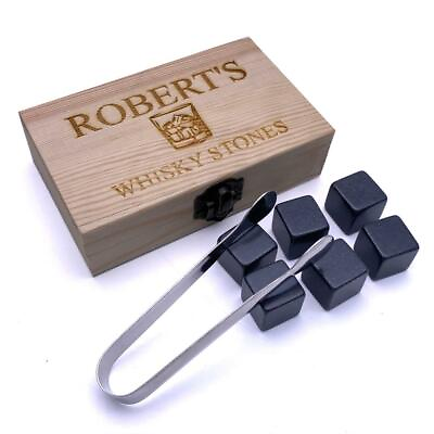 #ad Personalised Whisky Stones Whiskey Gift Set Gift Sets For Men Ice Cubes GBP 16.99