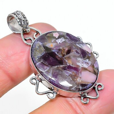 #ad Copper Amethyst Handmade 925 Sterling Silver Jewelry Pendant 1.77quot; $12.99