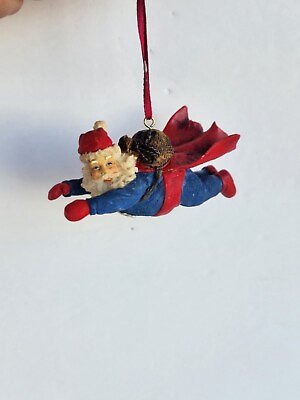 #ad Super Santa Flying Super Hero Christmas Tree Ornament TJS Christmas XMAS 3.5quot; $6.98