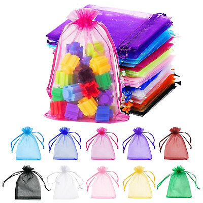 #ad #ad 100 200pcs Gift Organza Bags Christmas Favors Pouches Jewelry Bag Wedding Party $7.30