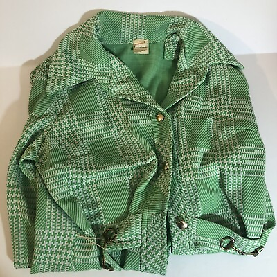 #ad Vintage Green Women#x27;s Light Jacket 16 Sh3 $7.64
