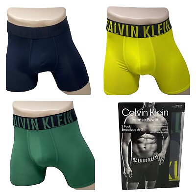 Calvin Klein Men#x27;s Intense Power Microfiber 3 Pack Boxer Brief Multi NB2594935 $34.99