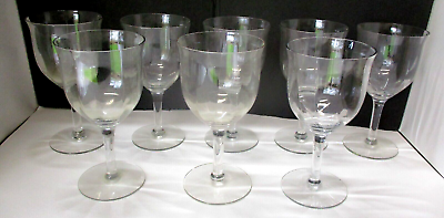 #ad 8 Wine Glasses Water Goblets 6.25quot; High $19.98