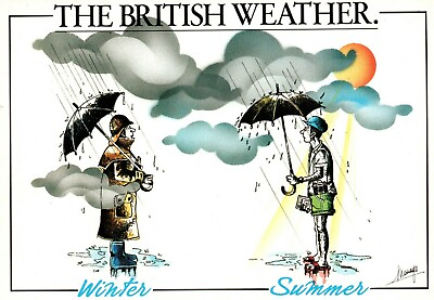 #ad Postcard The British Weather Winter Summer London $4.35