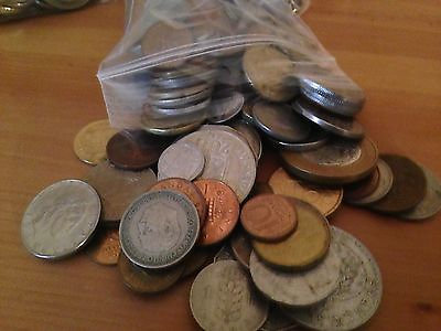 #ad Bulk Lot of 100 Assorted World Foreign Coins Nice Assorted Mix $25.00