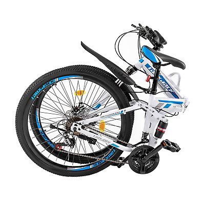 #ad 26quot; Folding Mountain Bike 21 Speed Men Bikes MTB Bicycle School Dual Disc Brake $175.75