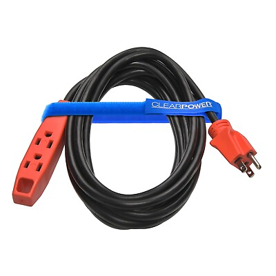 #ad CP 15 ft 14 3 SJTW 3 Outlet Heavy Duty Extension Cord Black Orange CP10126 $19.99