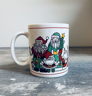 #ad Vintage 12 Oz. Christmas Santa Claus Ceramic Mug $7.95