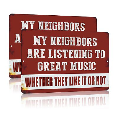 #ad Funny Garage Decor Vintage Metal Tin Sign Music Gifts Home Room Backyard Wall... $25.73