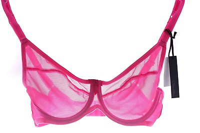 #ad Love Claudette Elsa Pink Fishnet Bra Sexy Lingerie Women#x27;s Intimates Underwear $19.99