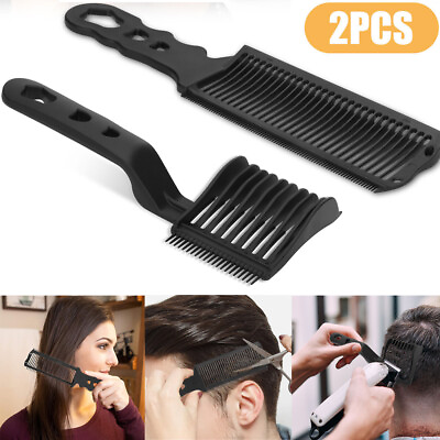 #ad 2Pcs Blending Comb Barber for Fading Tapering Longer Hair Flat Top Cutting Tool $8.98