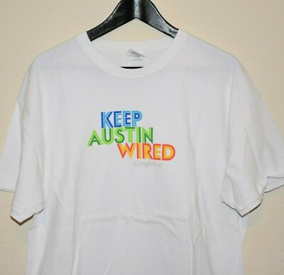 #ad NEW UNWORN Mens Google Fiber Keep Austin Wired T Shirt size XL $14.99