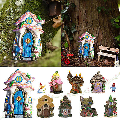 #ad Fairy Garden kit for Wooden Miniature Fairy Garden Outdoor Decor Fairy Door $8.54